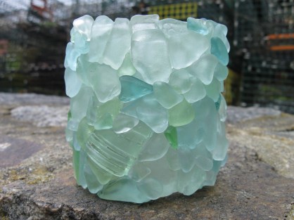Seaglass Votive Holder